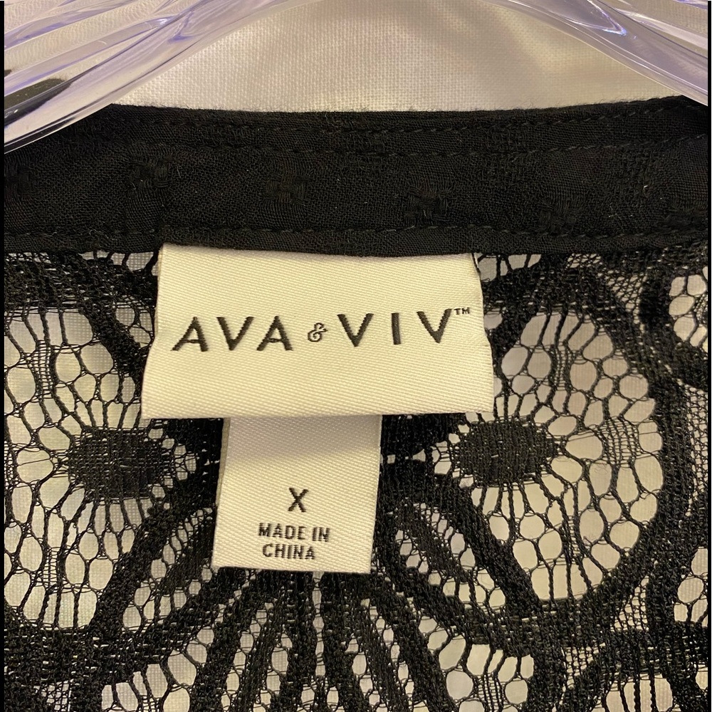 Ava & Viv tunic top, black, size X - Picture 3 of 4